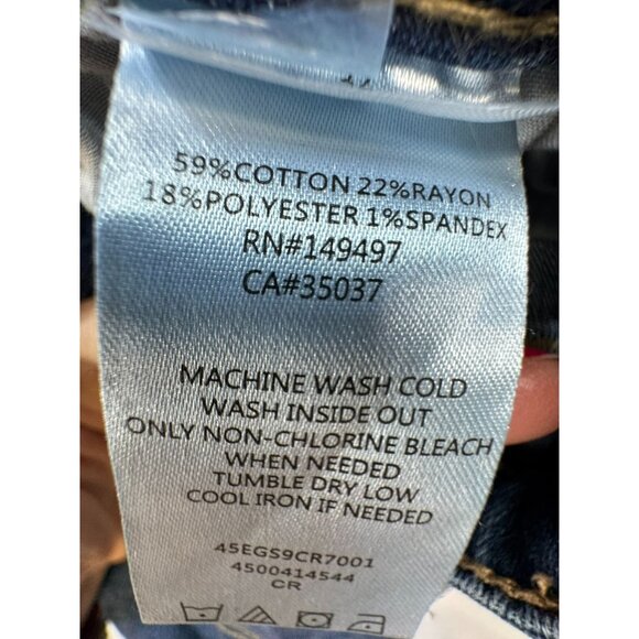 Sam Edelman Womens Stiletto Crop Boot Jeans Size 14/32 High Rise Blue Denim - Picture 6 of 16